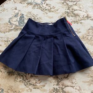 Crewcuts navy pleated skirt